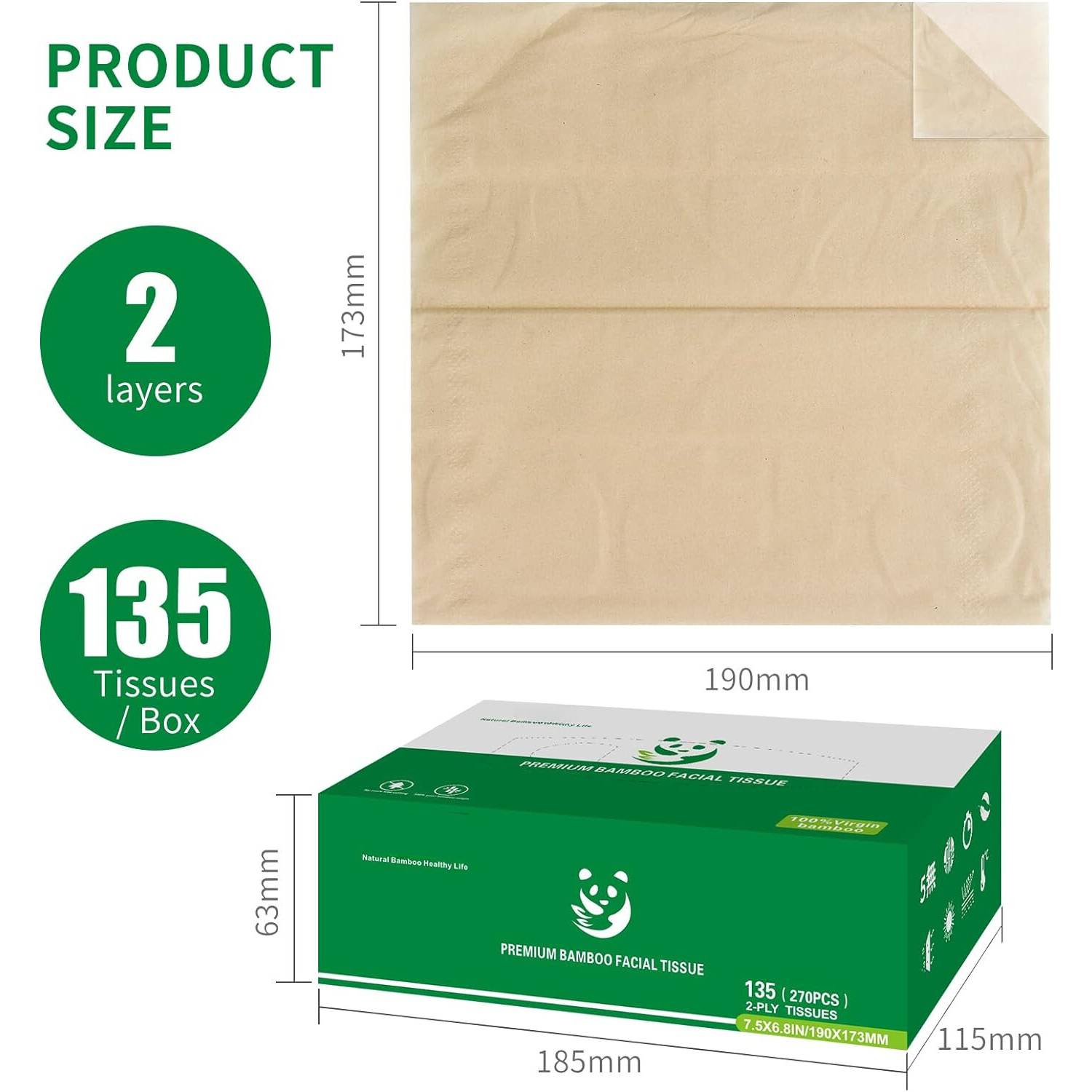 Bamboo Facial Tissues, Monthly 12 Pack: image 3